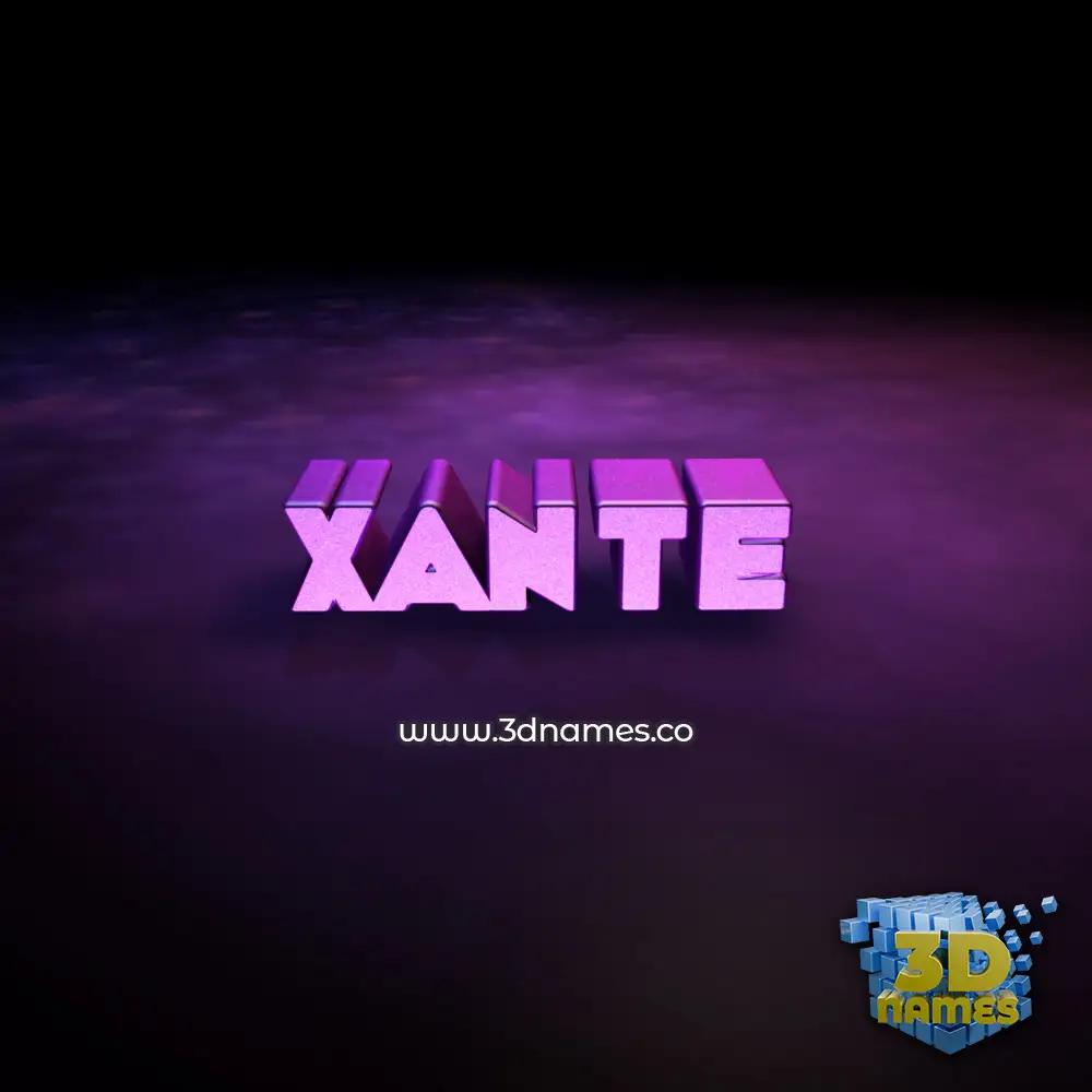 xante in Big Purple style - 3D name wallpaper