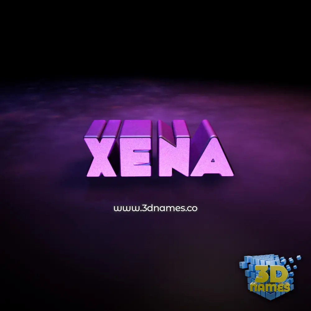 xena in Big Purple style - 3D name wallpaper