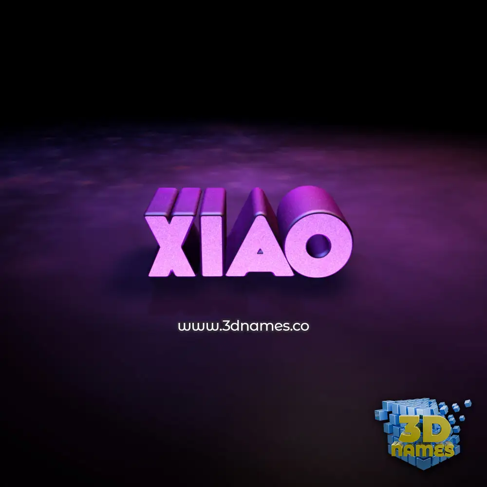 xiao in Big Purple style - 3D name wallpaper