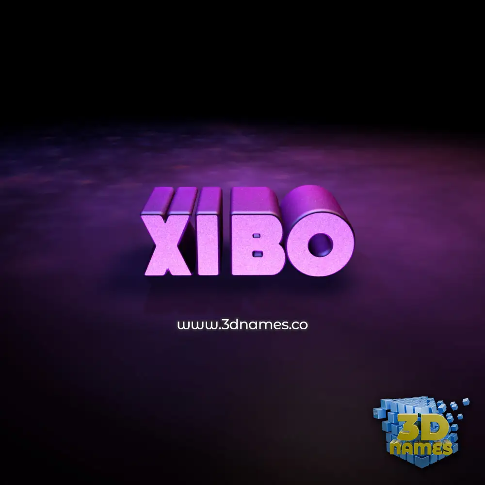 xibo in Big Purple style - 3D name wallpaper
