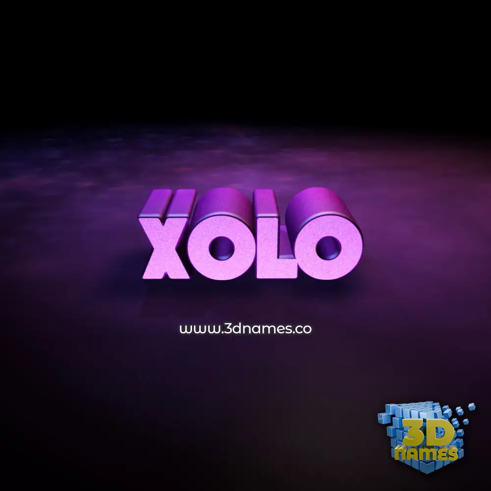 xolo in Big Purple style - 3D name wallpaper