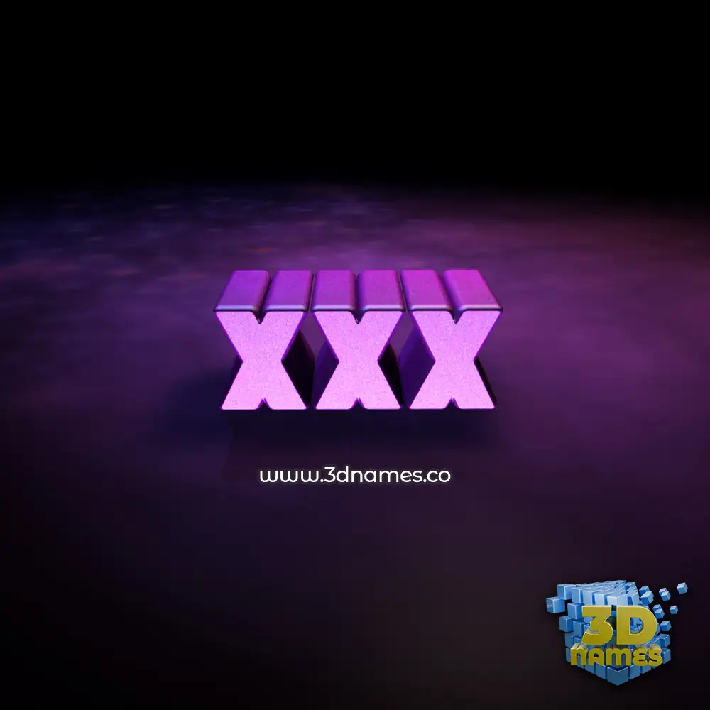 xxx in Big Purple style - 3D name wallpaper