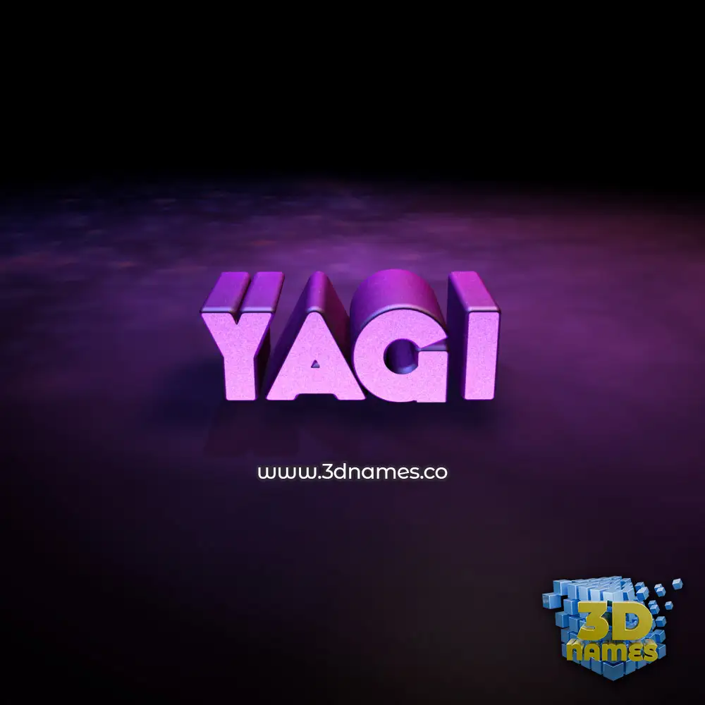 yagi in Big Purple style - 3D name wallpaper