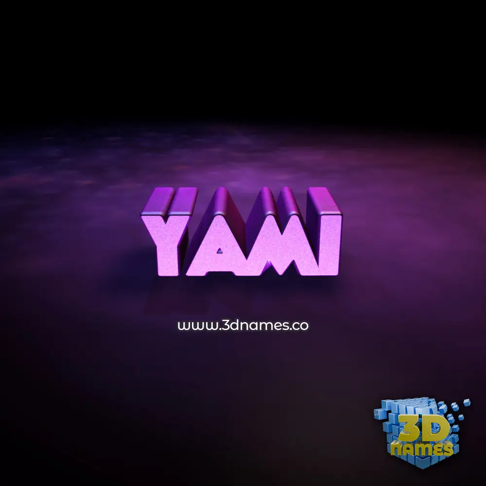 yami in Big Purple style - 3D name wallpaper