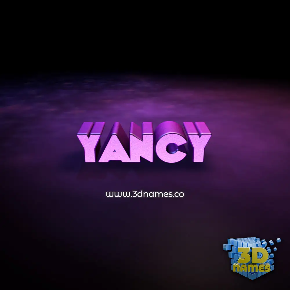 yancy in Big Purple style - 3D name wallpaper