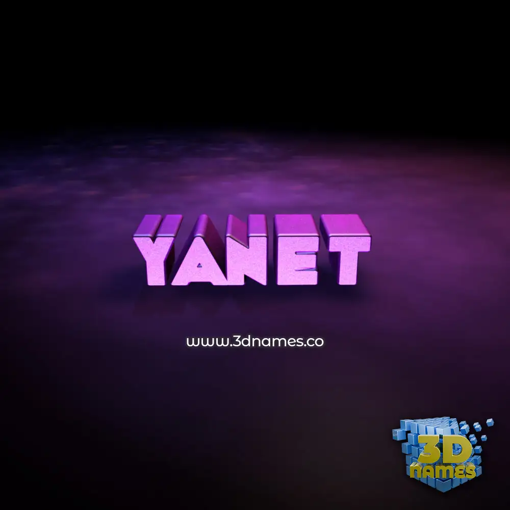 yanet in Big Purple style - 3D name wallpaper