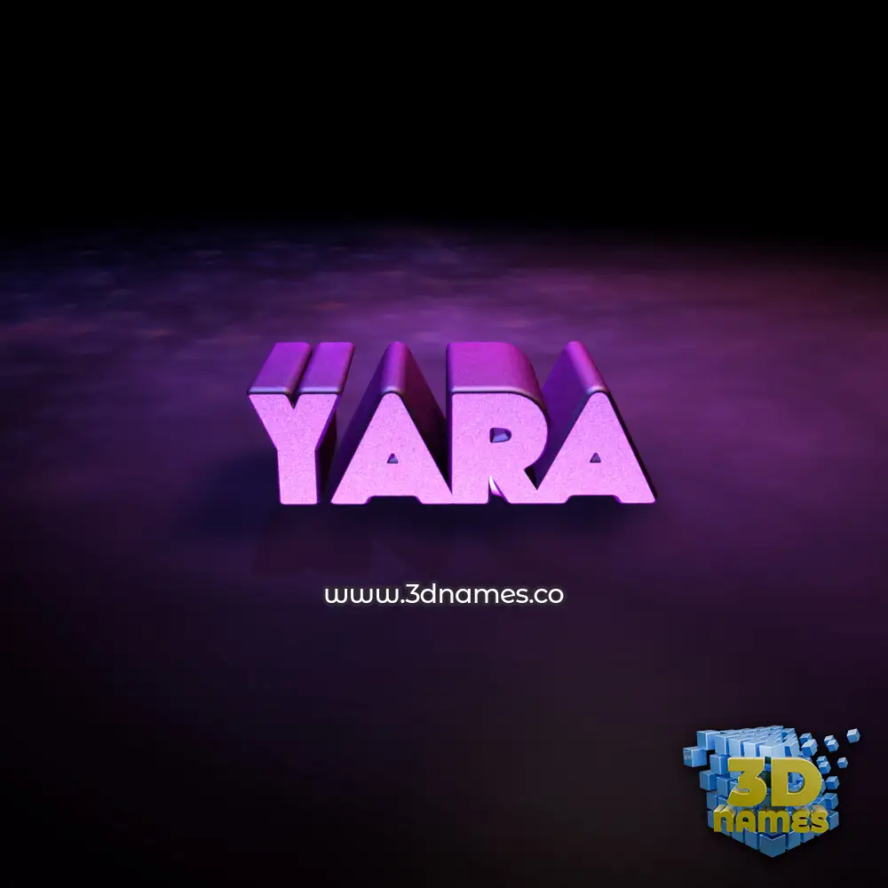 yara in Big Purple style - 3D name wallpaper