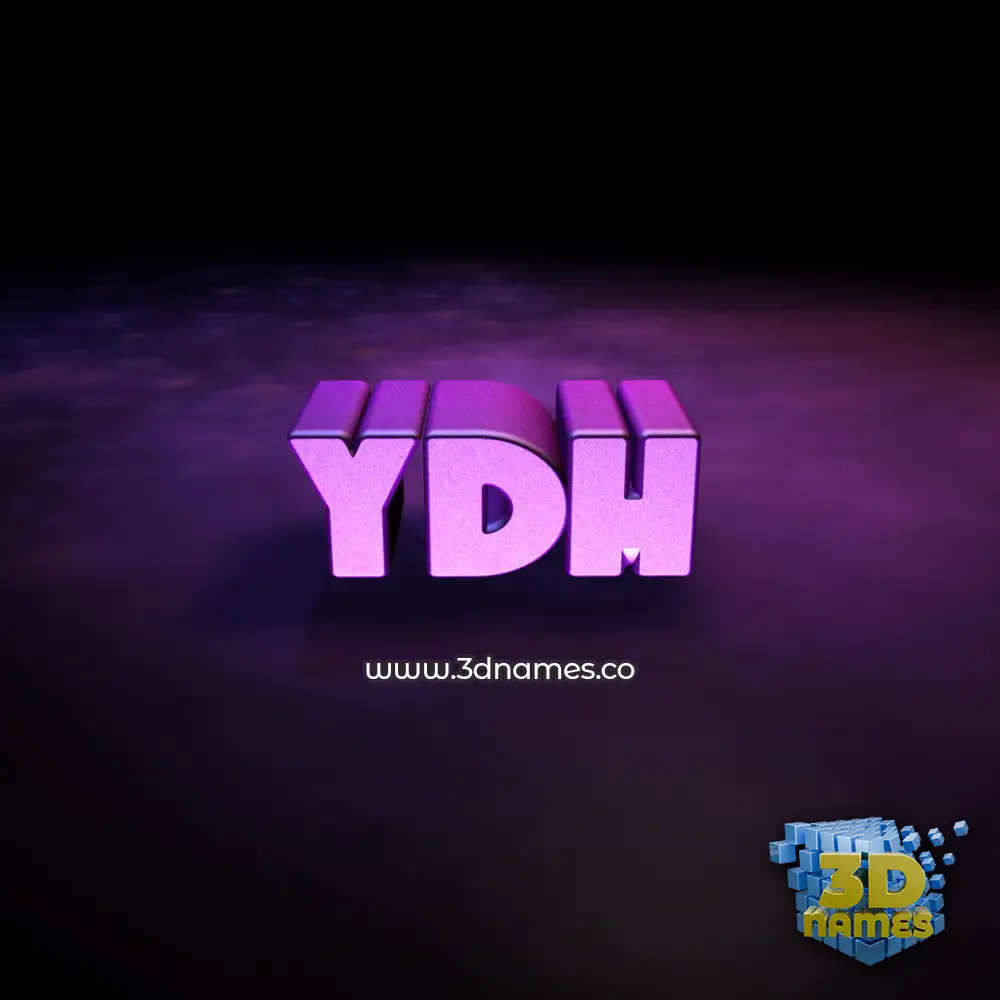 ydh in Big Purple style - 3D name wallpaper