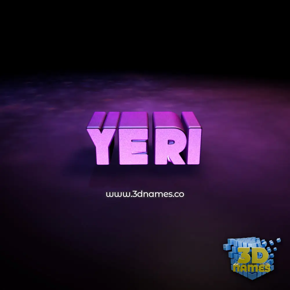 yeri in Big Purple style - 3D name wallpaper