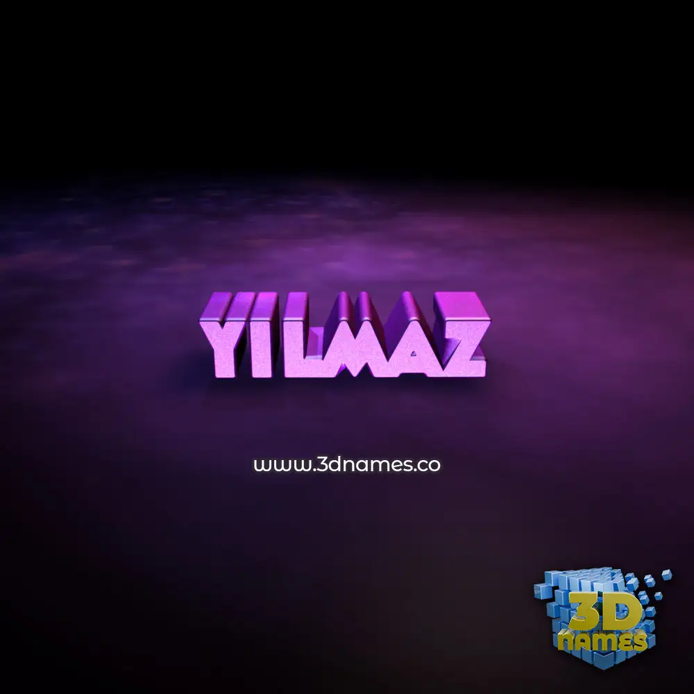 yilmaz in Big Purple style - 3D name wallpaper