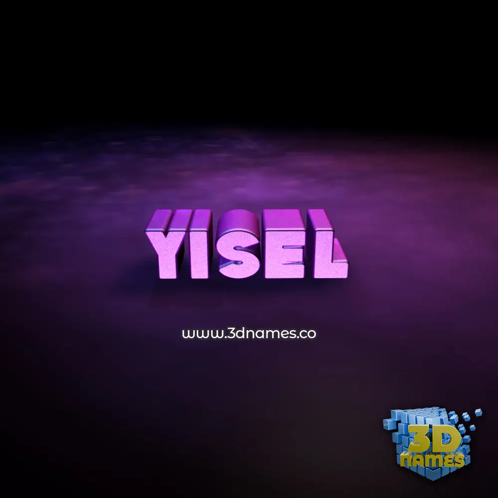 yisel in Big Purple style - 3D name wallpaper