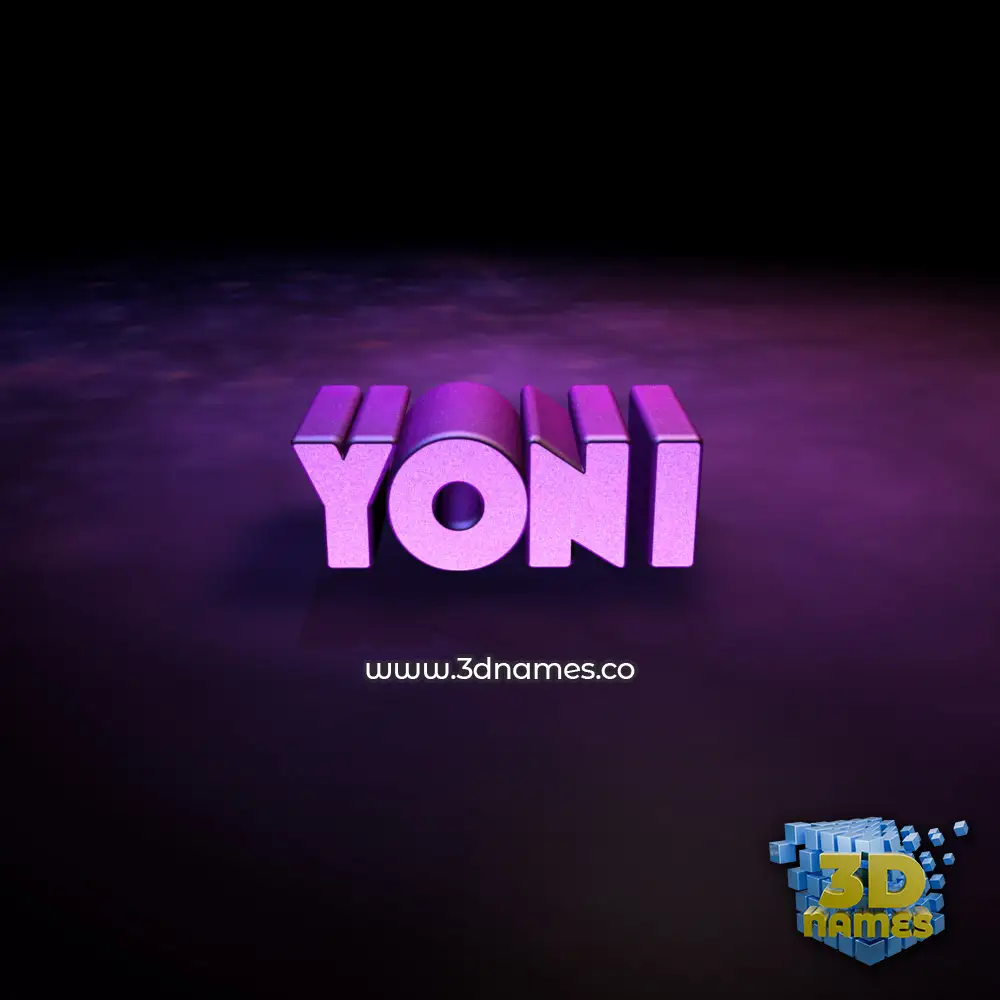 yoni in Big Purple style - 3D name wallpaper