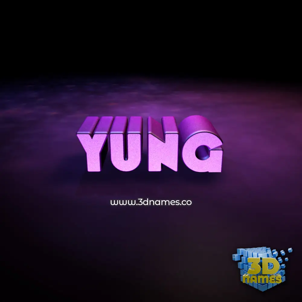 yung in Big Purple style - 3D name wallpaper