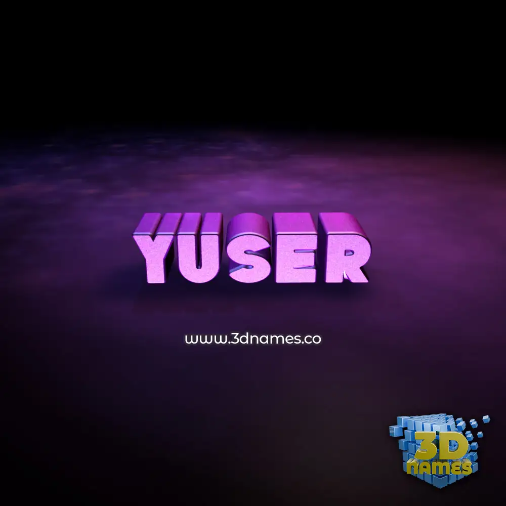 yuser in Big Purple style - 3D name wallpaper