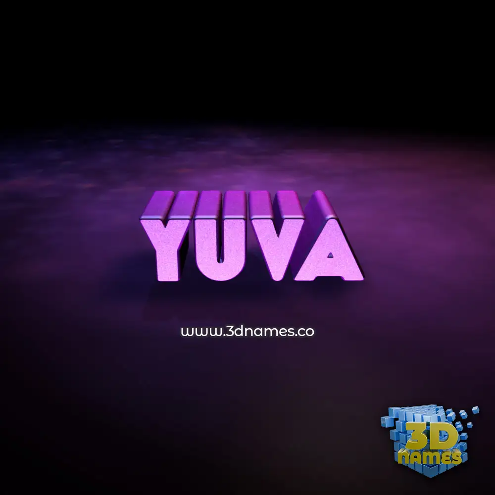 yuva in Big Purple style - 3D name wallpaper