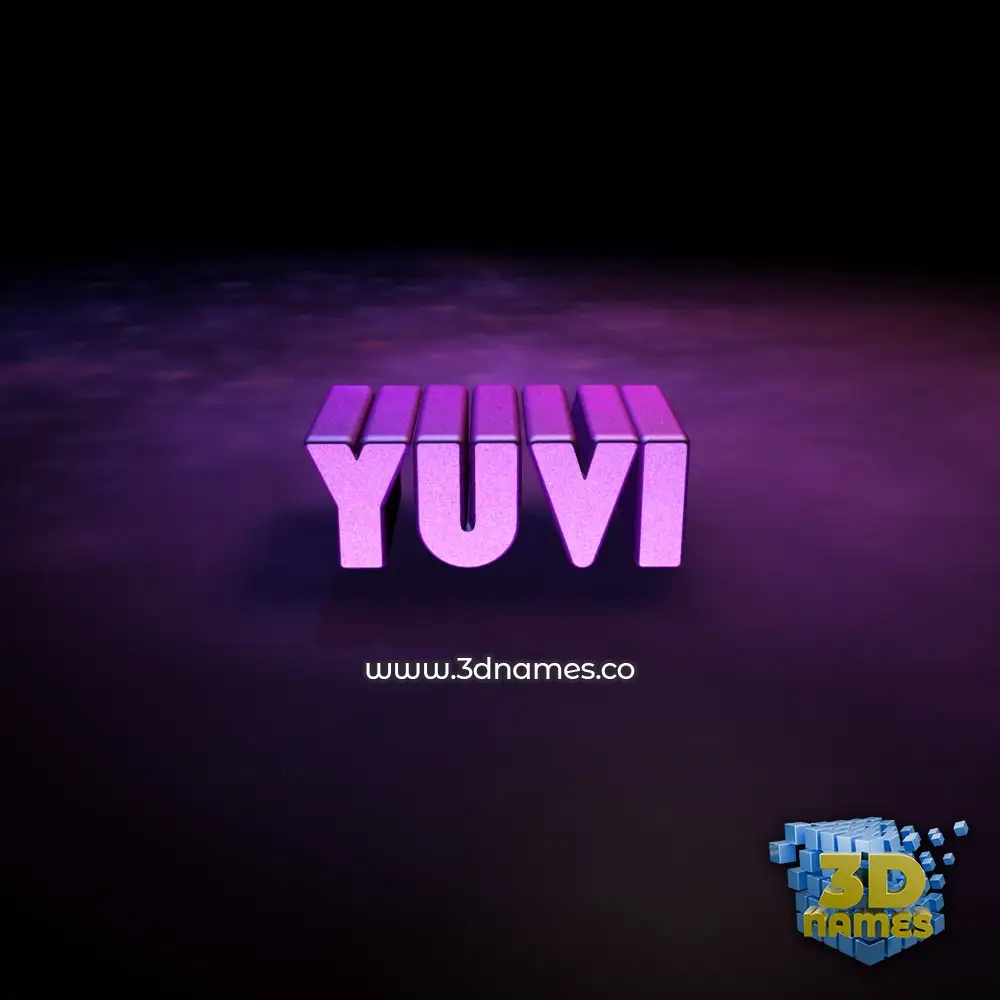 yuvi in Big Purple style - 3D name wallpaper