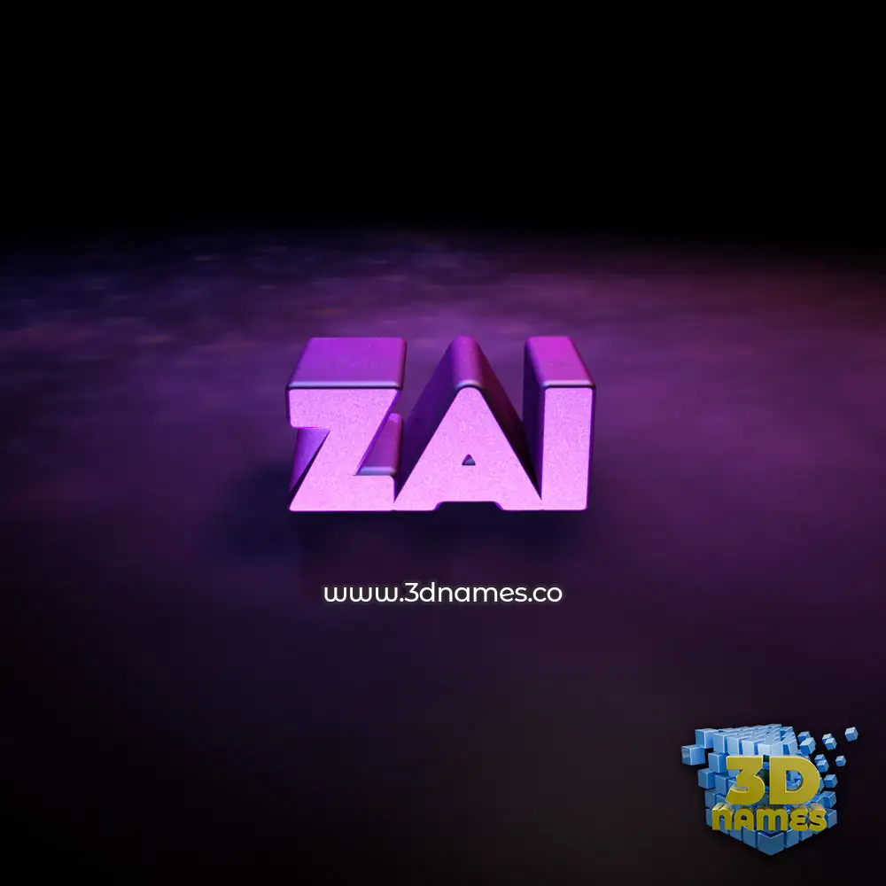 zai in Big Purple style - 3D name wallpaper