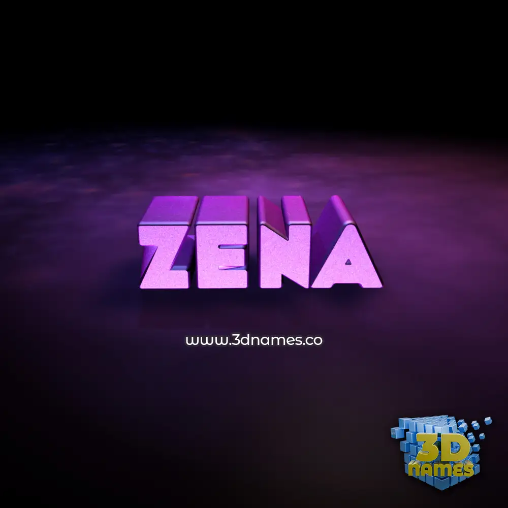 zena in Big Purple style - 3D name wallpaper
