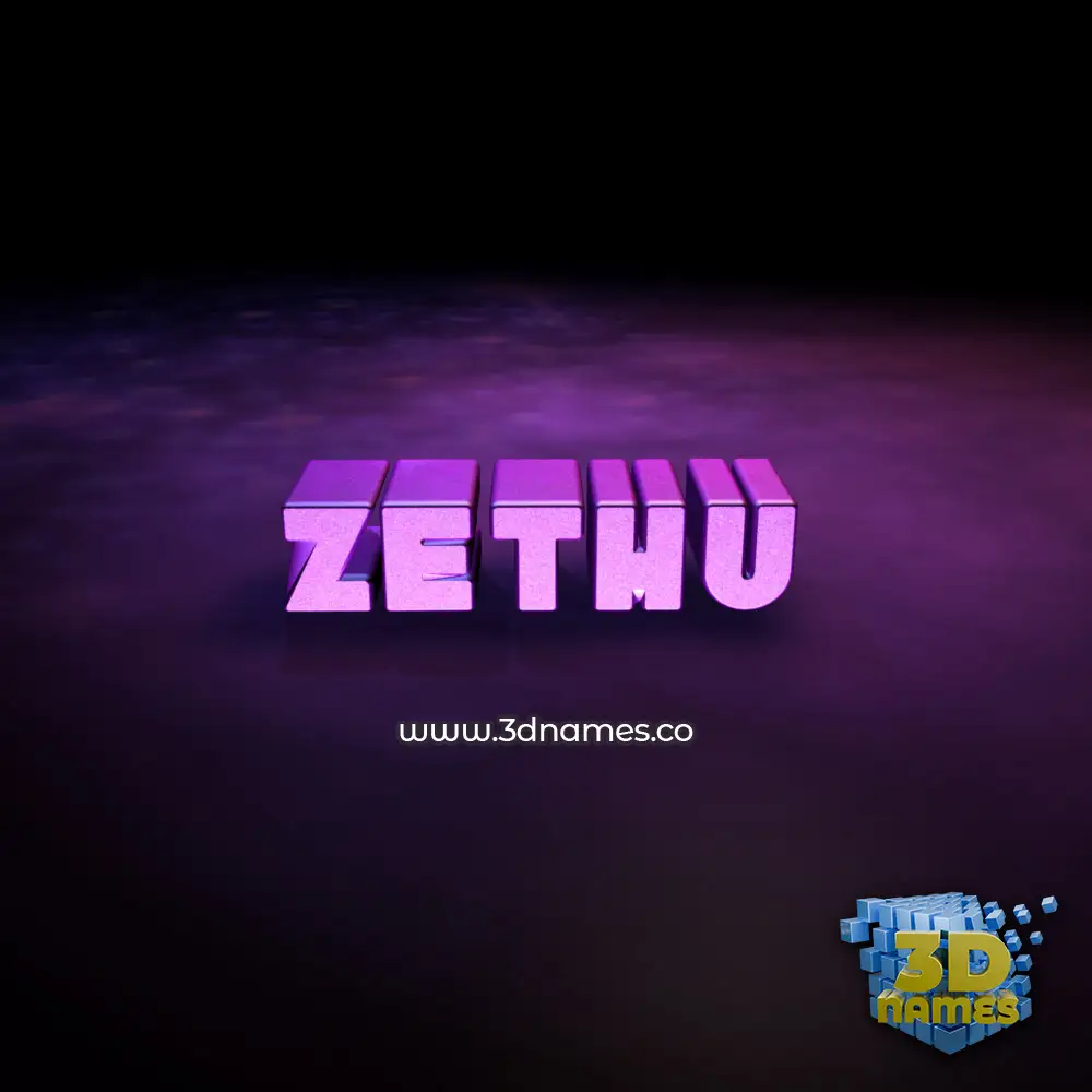 zethu in Big Purple style - 3D name wallpaper