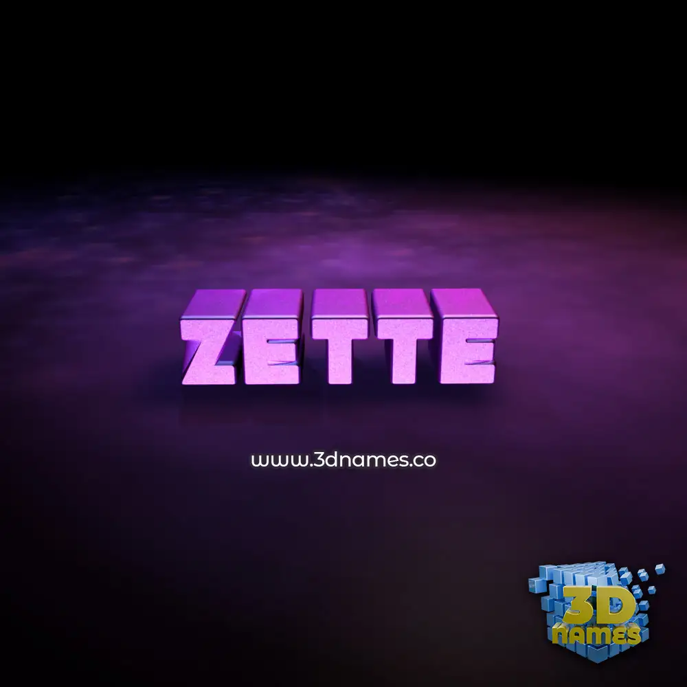 zette in Big Purple style - 3D name wallpaper