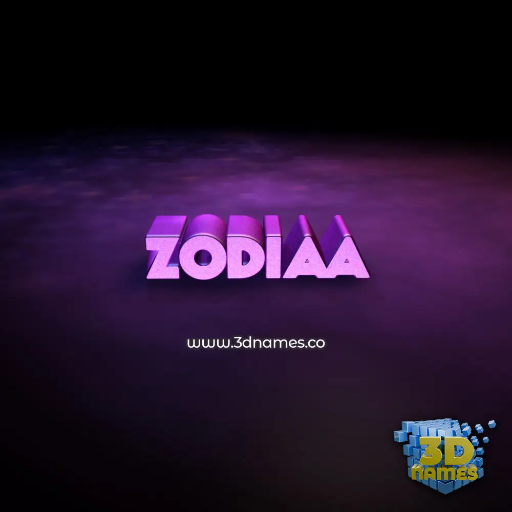 zodiaa in Big Purple style - 3D name wallpaper