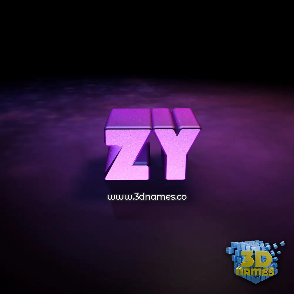 zy in Big Purple style - 3D name wallpaper