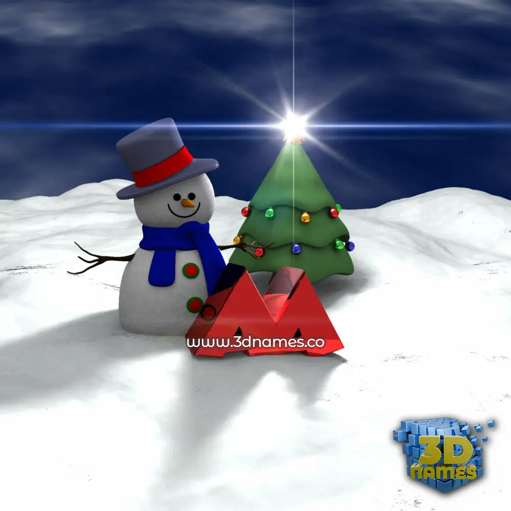 aa in Happy Xmas style - 3D name wallpaper
