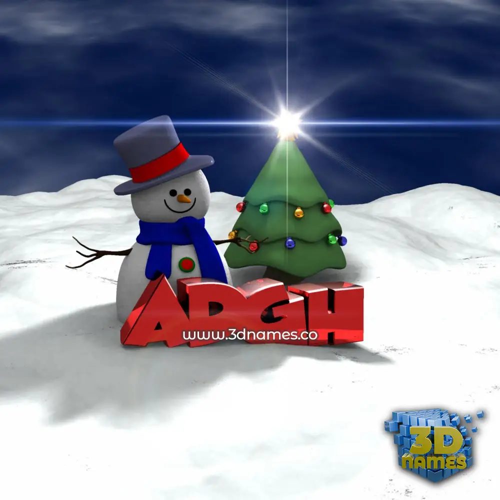 adgh in Happy Xmas style - 3D name wallpaper