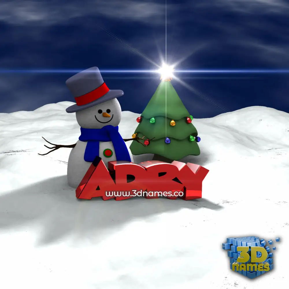 adry in Happy Xmas style - 3D name wallpaper