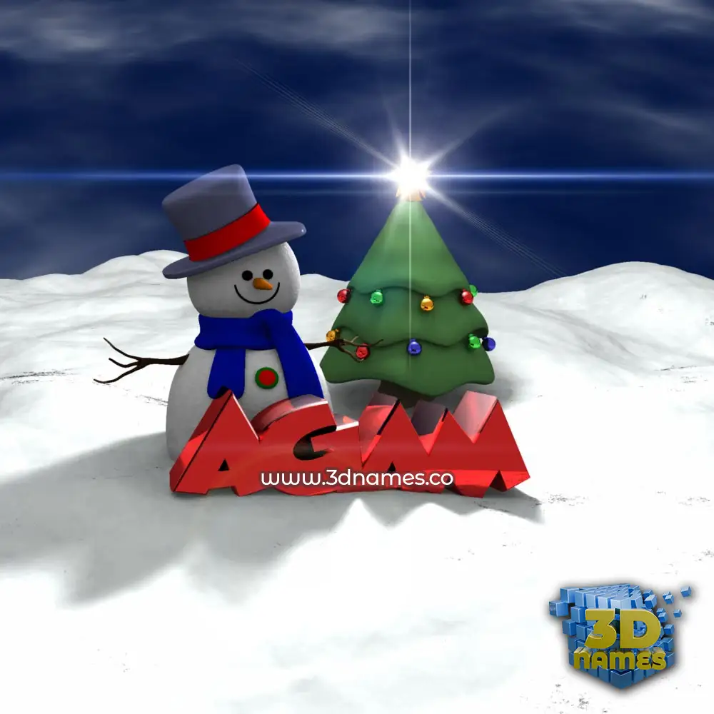 agam in Happy Xmas style - 3D name wallpaper