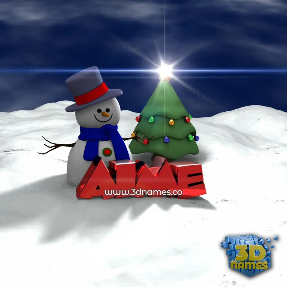 aime in Happy Xmas style - 3D name wallpaper