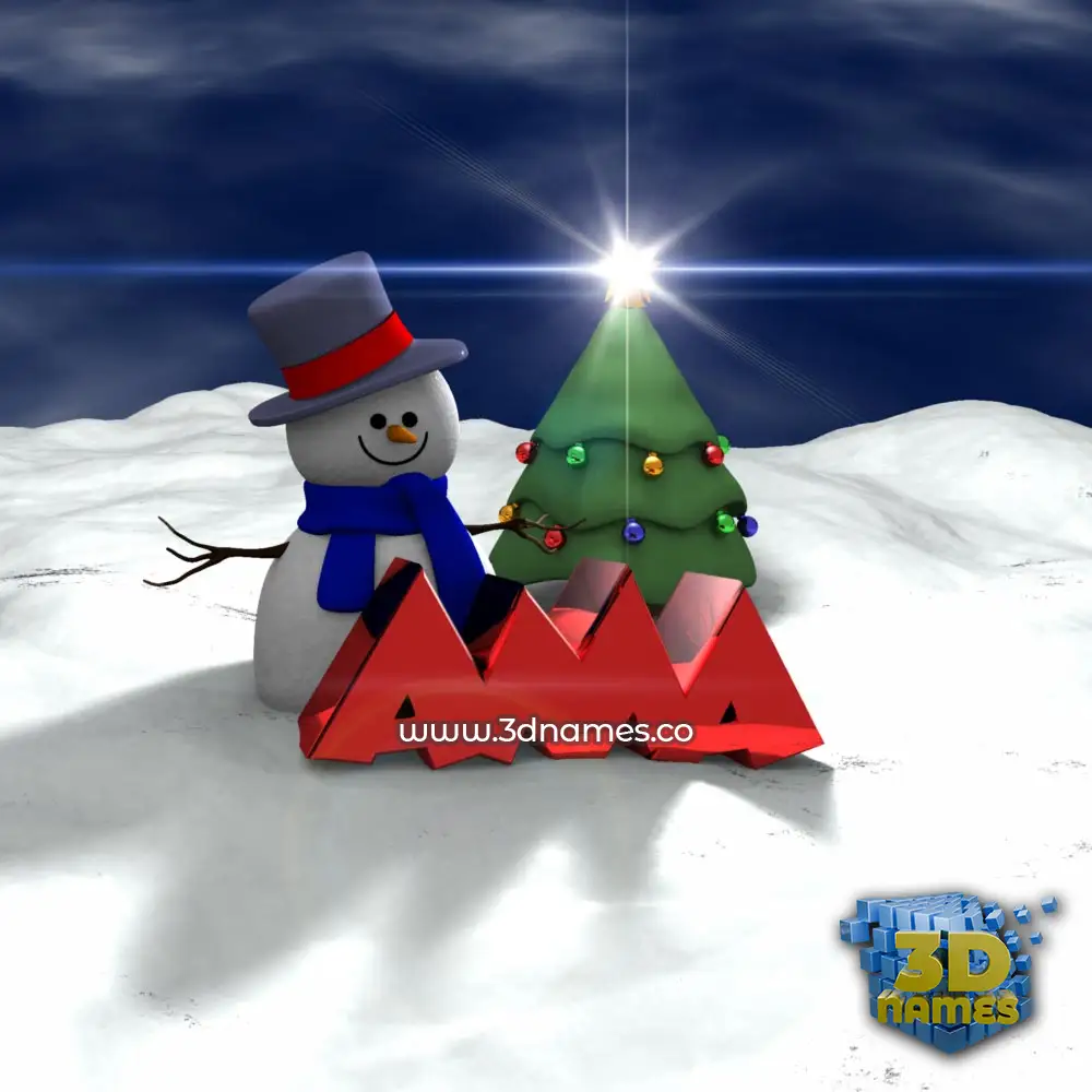 ama in Happy Xmas style - 3D name wallpaper