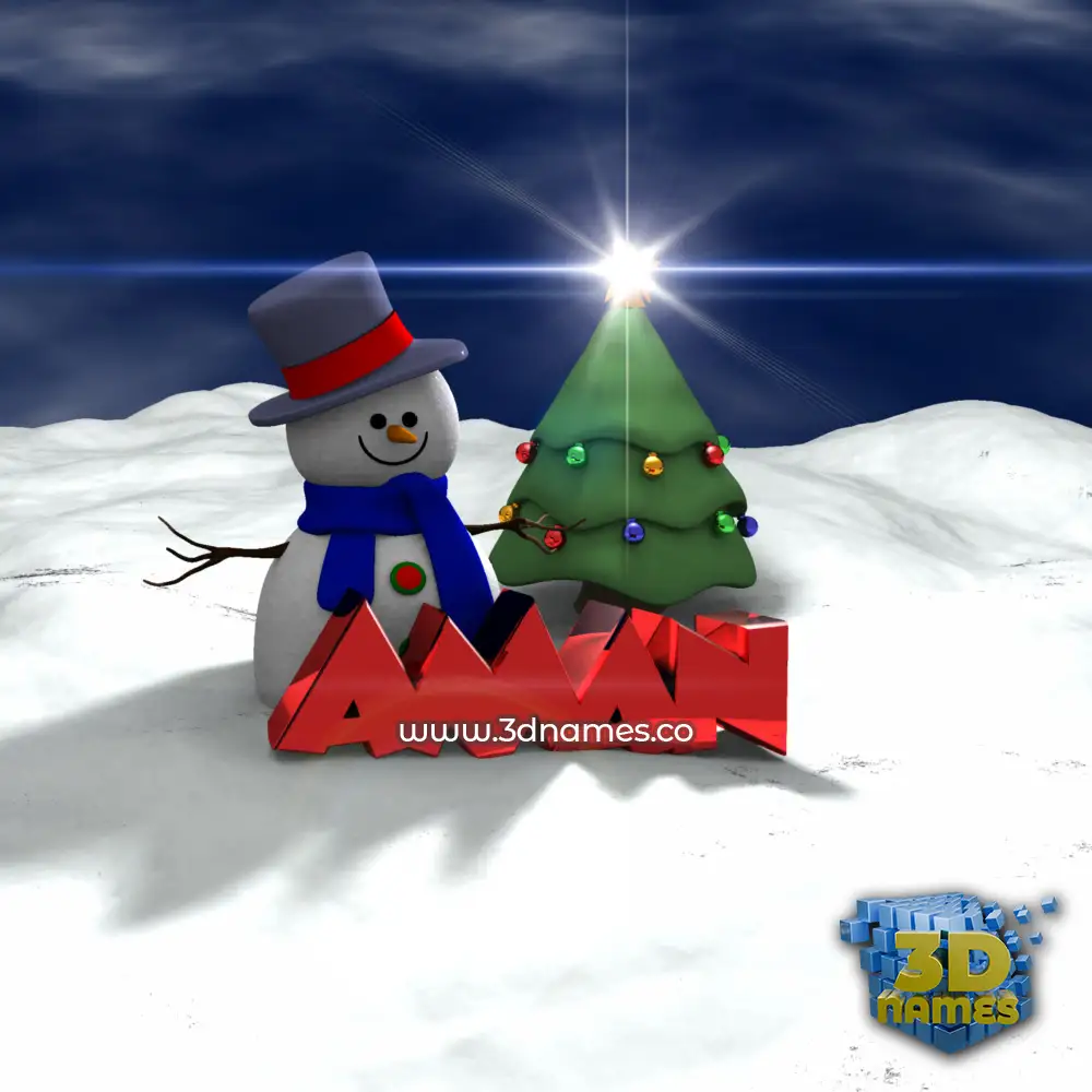 aman in Happy Xmas style - 3D name wallpaper
