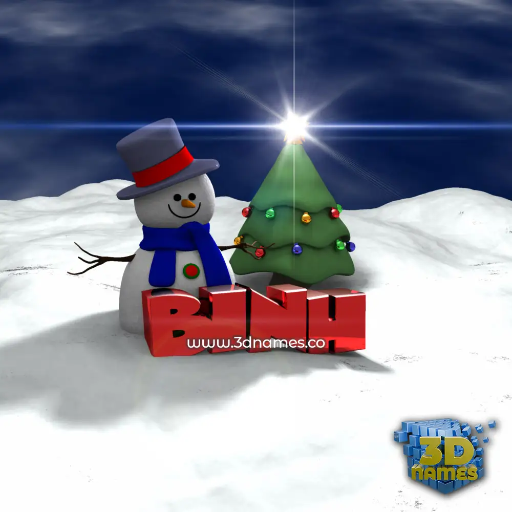 binh in Happy Xmas style - 3D name wallpaper
