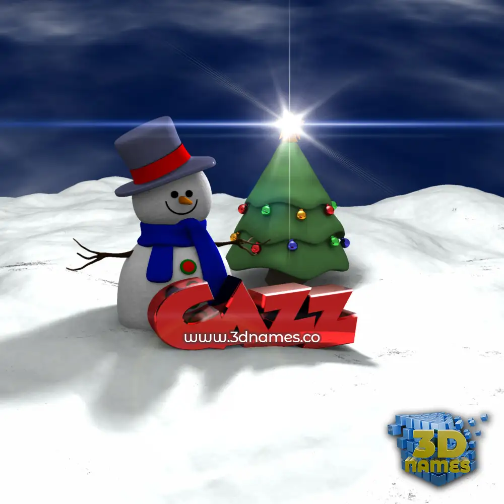 cazz in Happy Xmas style - 3D name wallpaper
