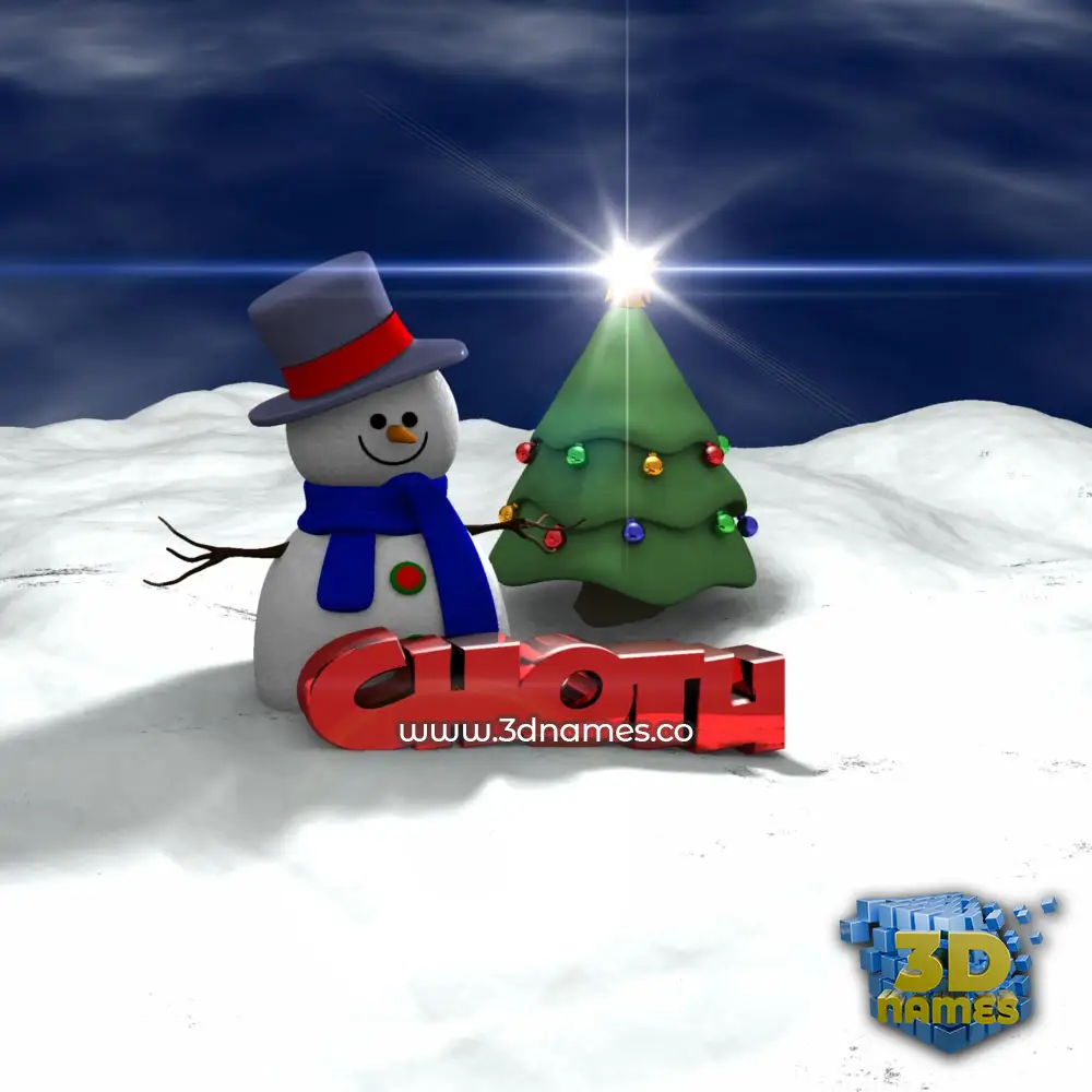 chotu in Happy Xmas style - 3D name wallpaper