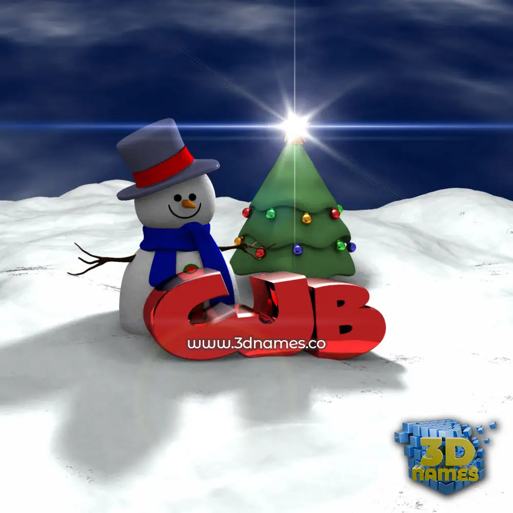 cjb in Happy Xmas style - 3D name wallpaper