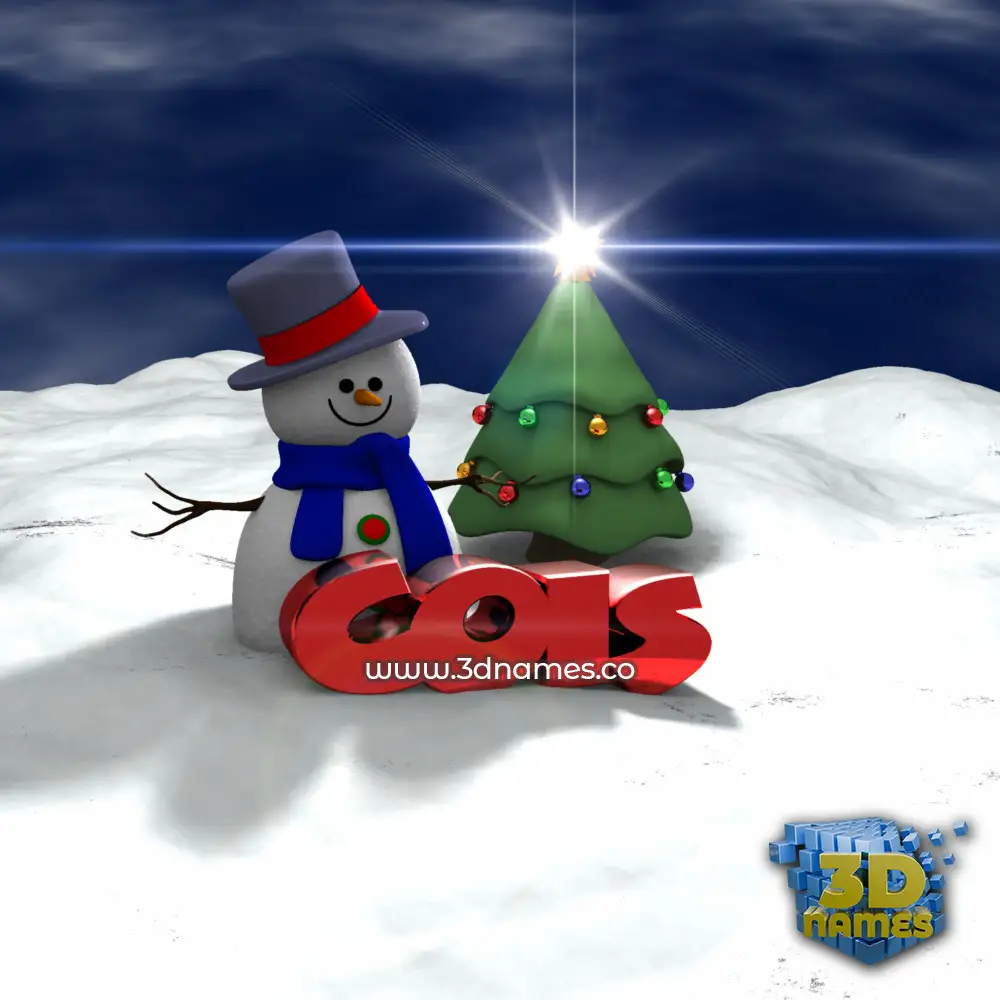 cois in Happy Xmas style - 3D name wallpaper
