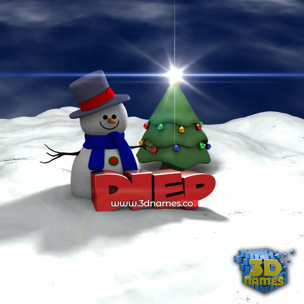 diep in Happy Xmas style - 3D name wallpaper