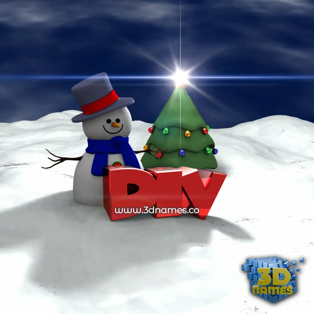 div in Happy Xmas style - 3D name wallpaper