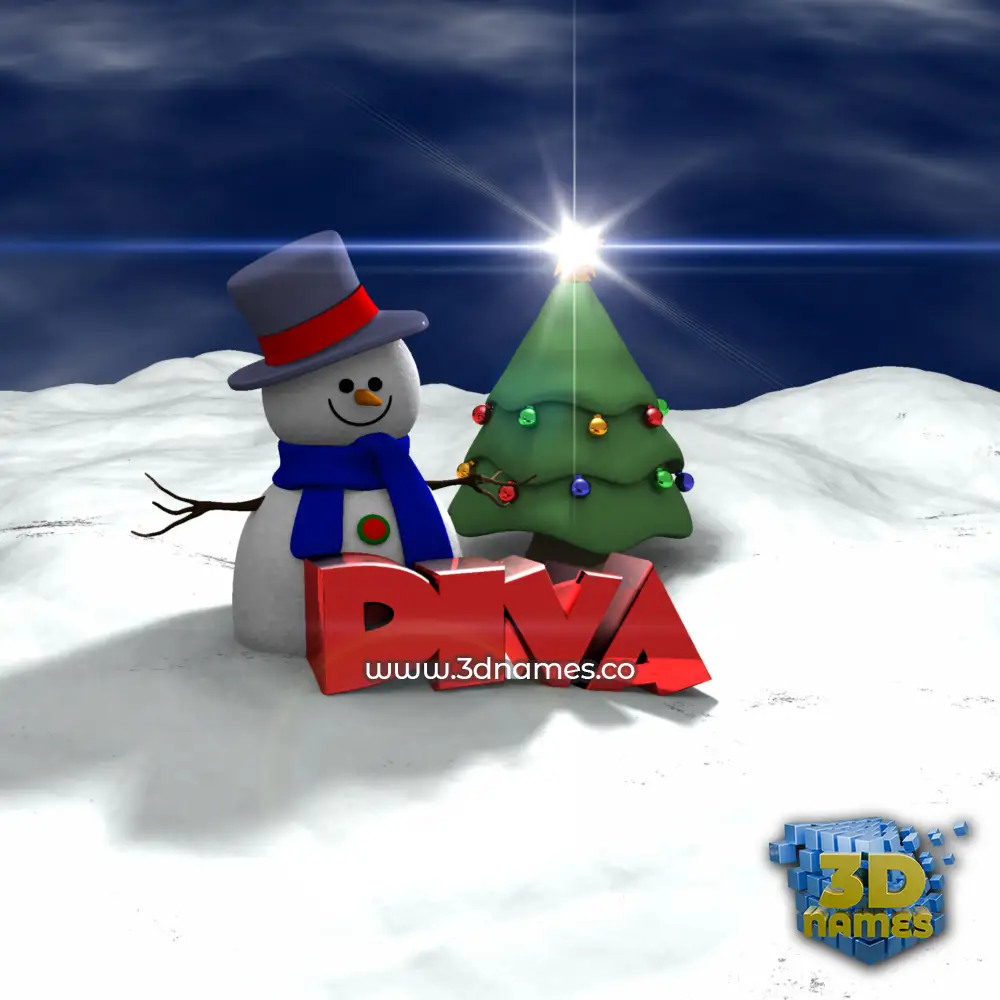 diva in Happy Xmas style - 3D name wallpaper