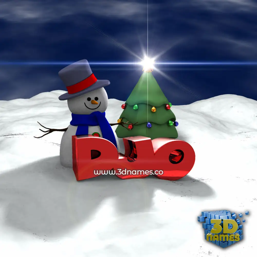 djo in Happy Xmas style - 3D name wallpaper