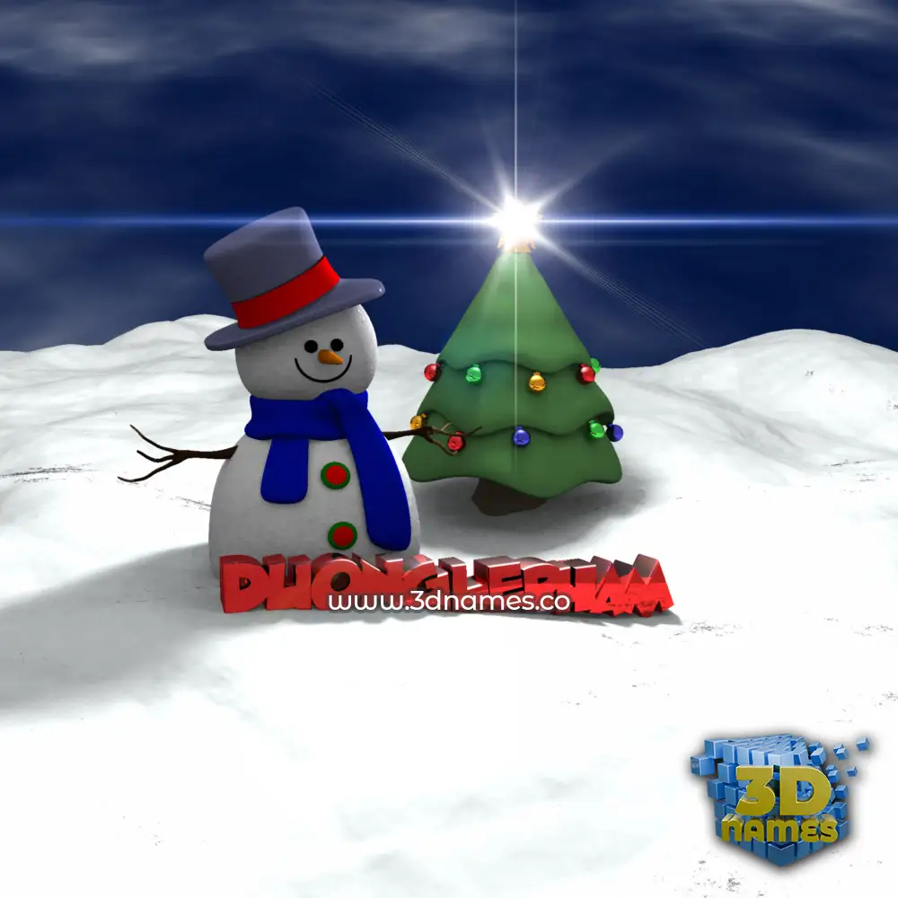 duonglepham in Happy Xmas style - 3D name wallpaper