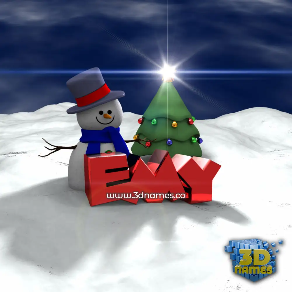 emy in Happy Xmas style - 3D name wallpaper