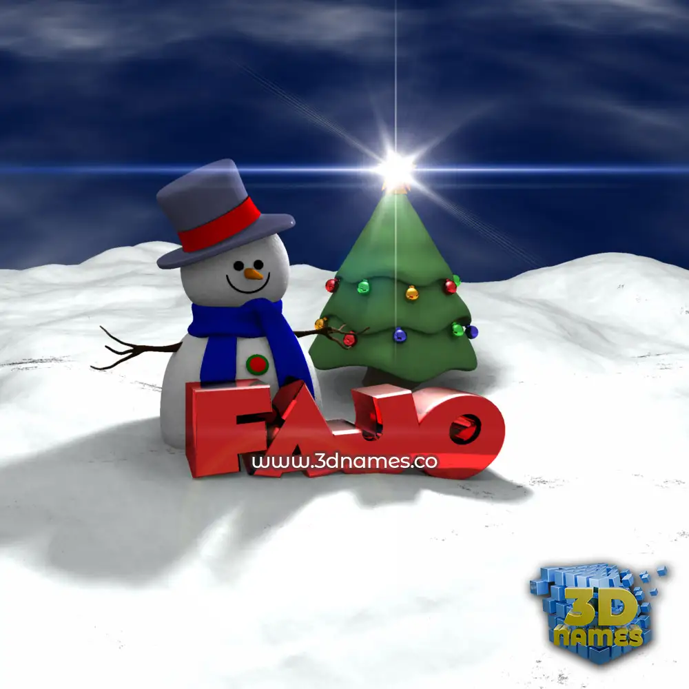 fajo in Happy Xmas style - 3D name wallpaper