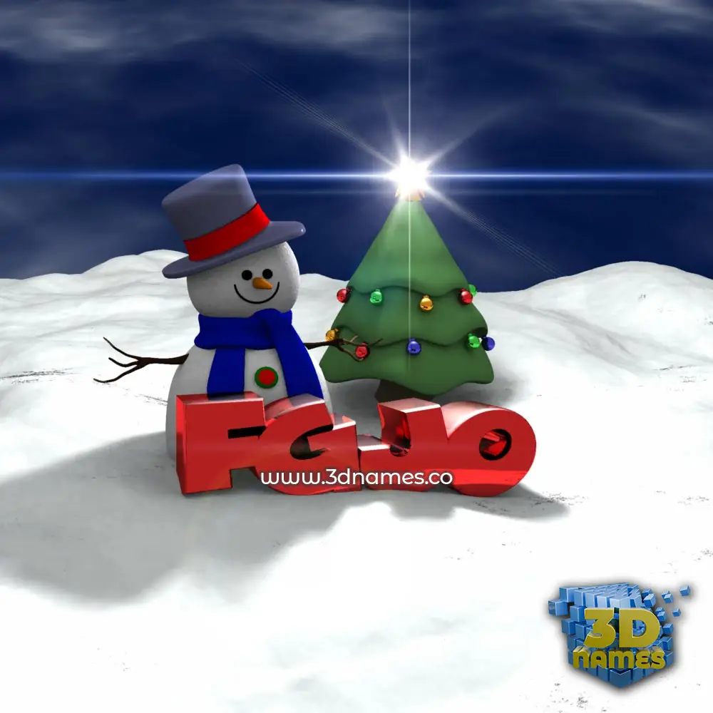 fgjo in Happy Xmas style - 3D name wallpaper