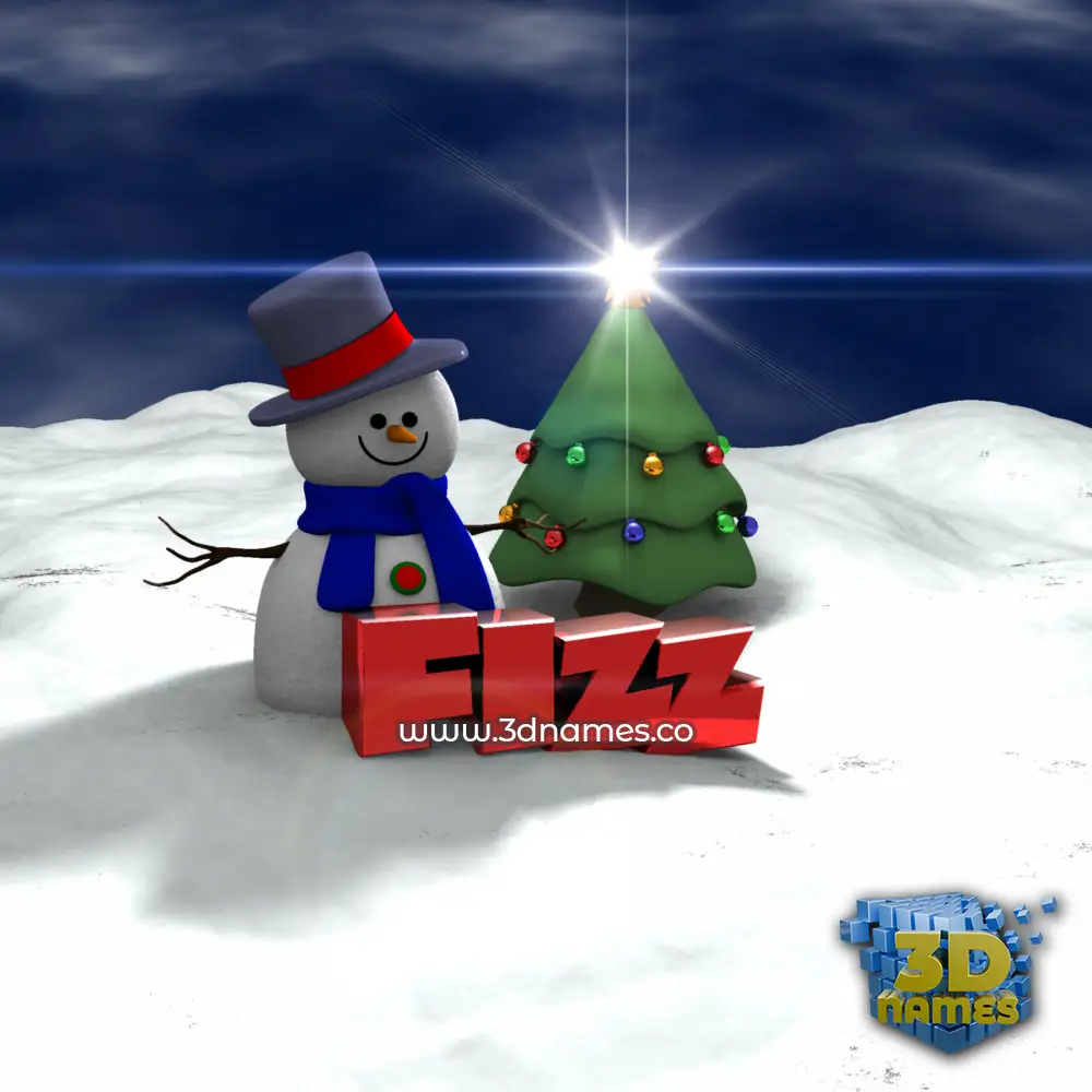 fizz in Happy Xmas style - 3D name wallpaper