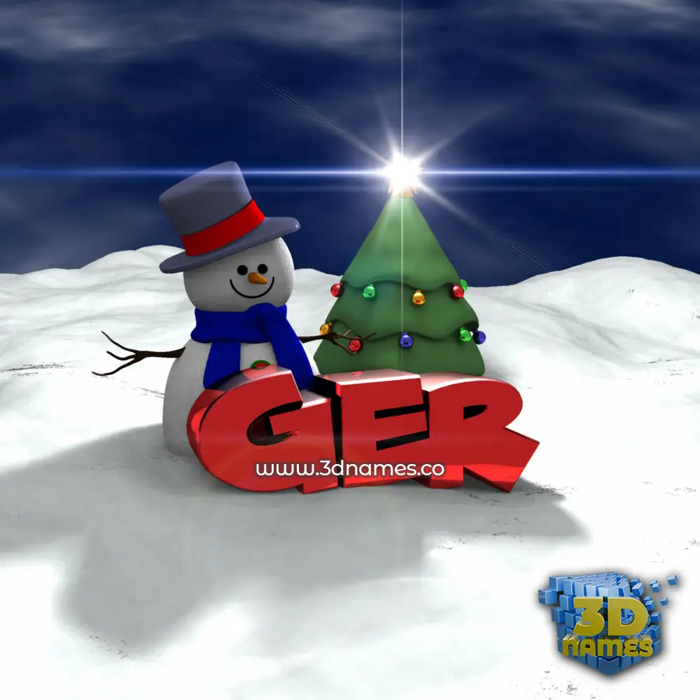ger in Happy Xmas style - 3D name wallpaper