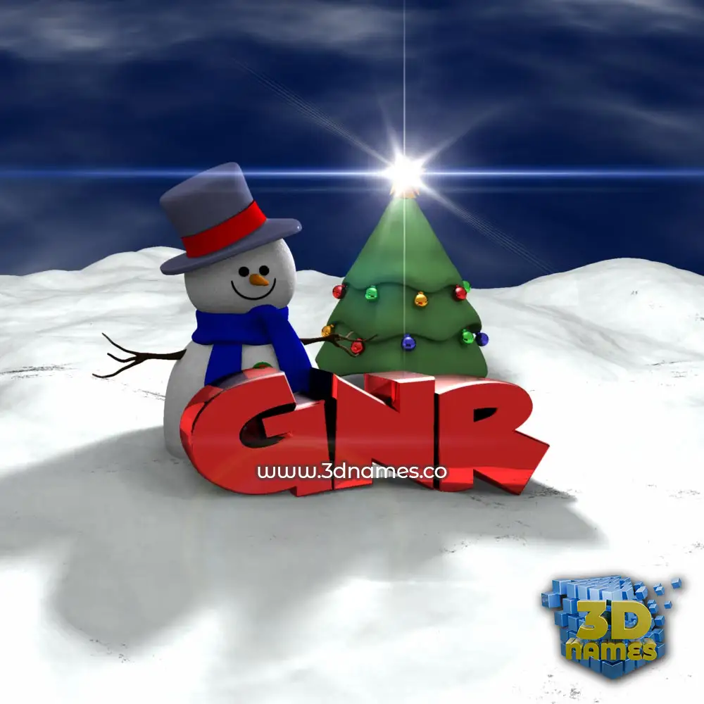 gnr in Happy Xmas style - 3D name wallpaper
