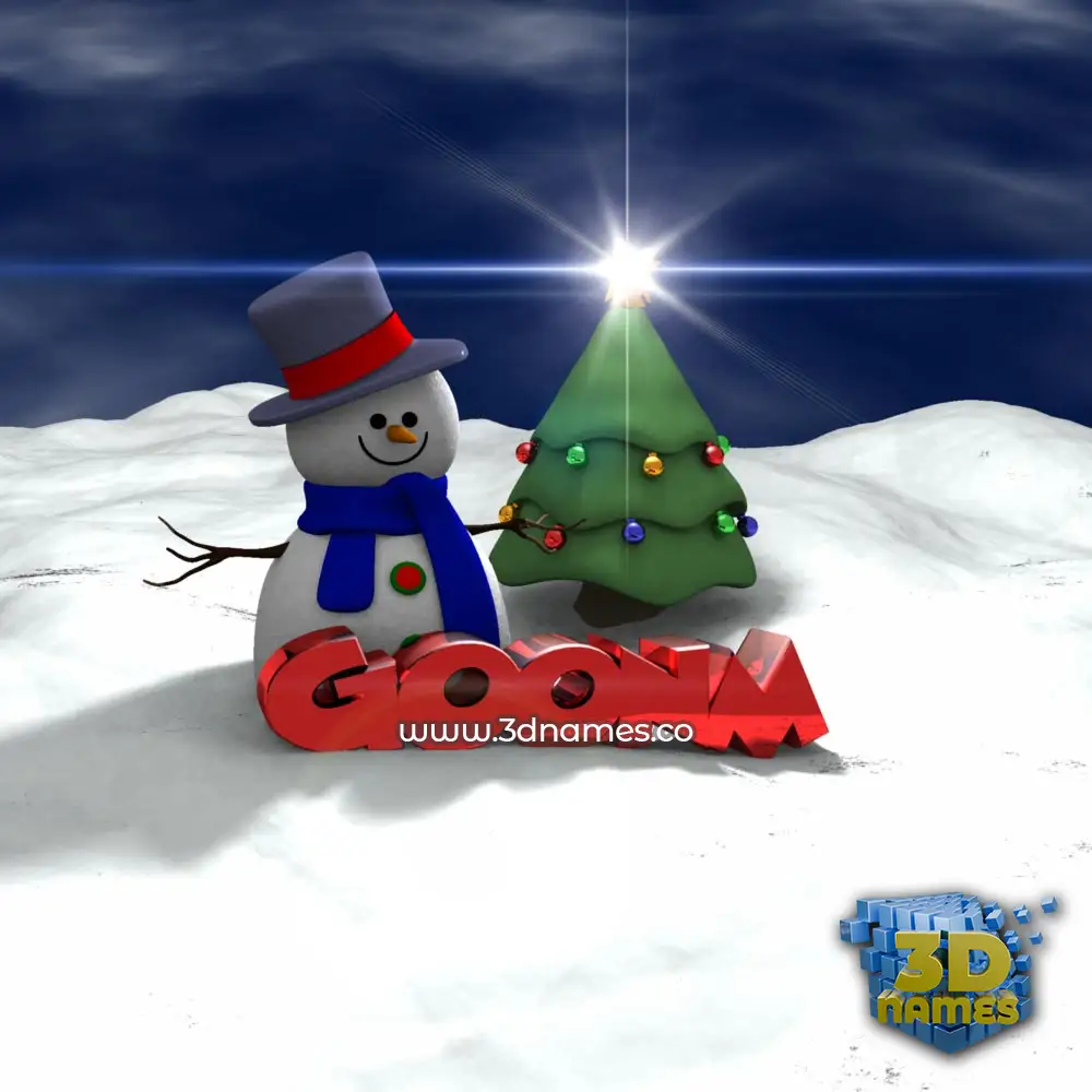 goonm in Happy Xmas style - 3D name wallpaper